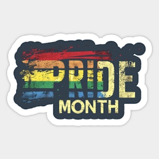 PRIDE MONTH, LGBTQ, equality, retro vinatage Sticker